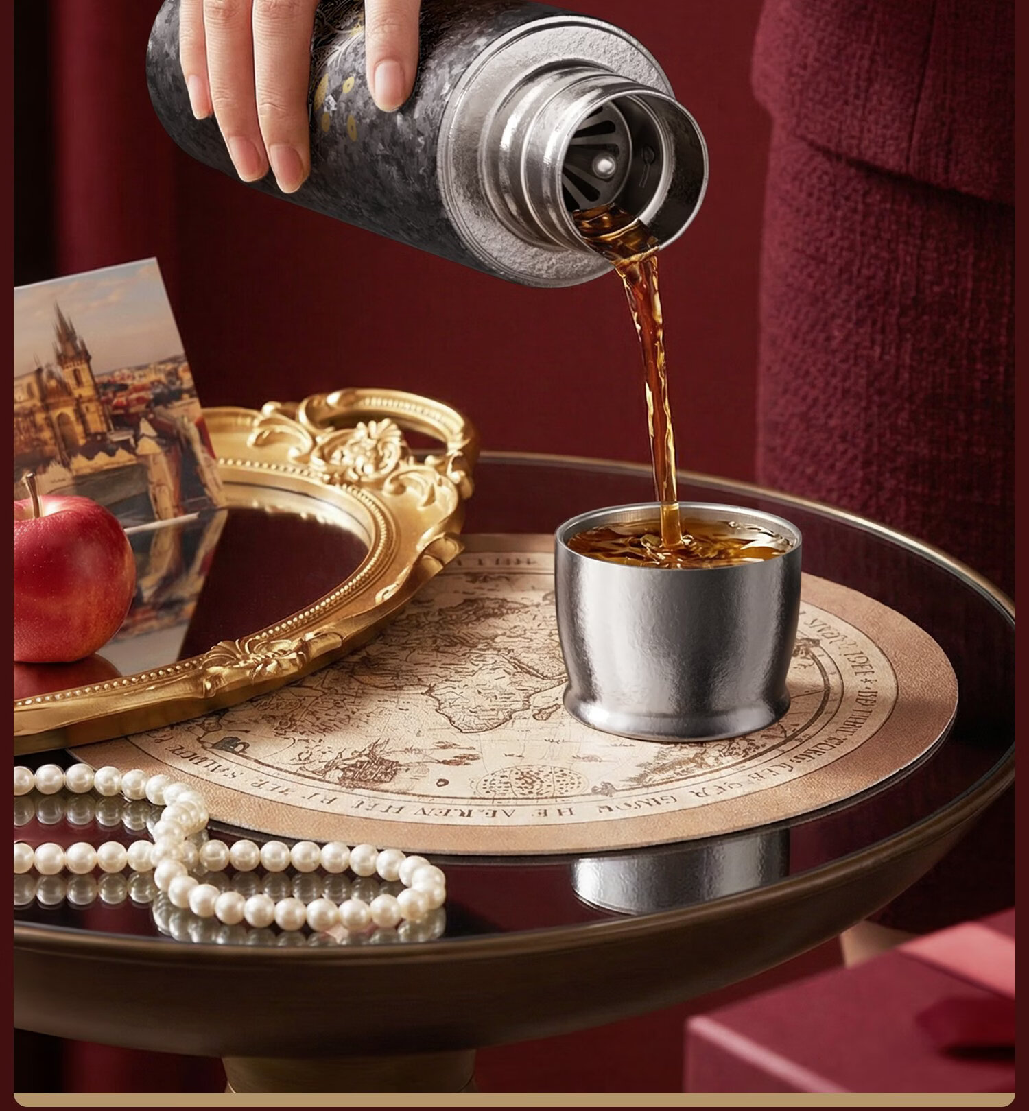 Dakama Year of the Horse Limited Edition Pure Titanium Stew Tea Cup Men's Business Tea Water Separation Brewing Cup High-Value Insulated Hot and Cold Gift Titanium Cup 16