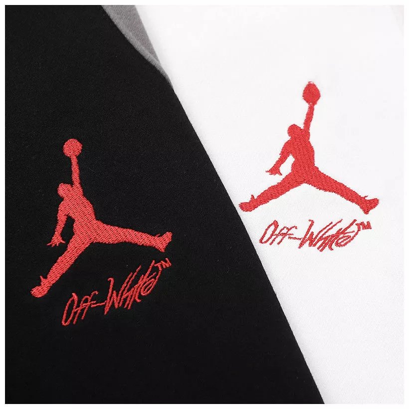 范哲爵 官方旗舰店jor·dan aj飞人乔秋冬季联名拼接刺绣连帽卫衣男女