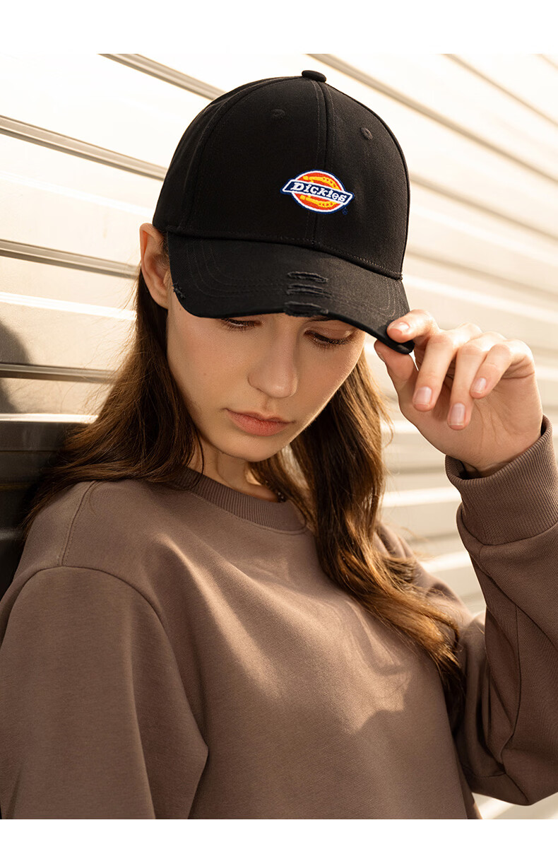 Dickies Hard Top Embroidered Baseball Cap Unisex Adjustable Sunshade Sports Casual Hat Gray 12