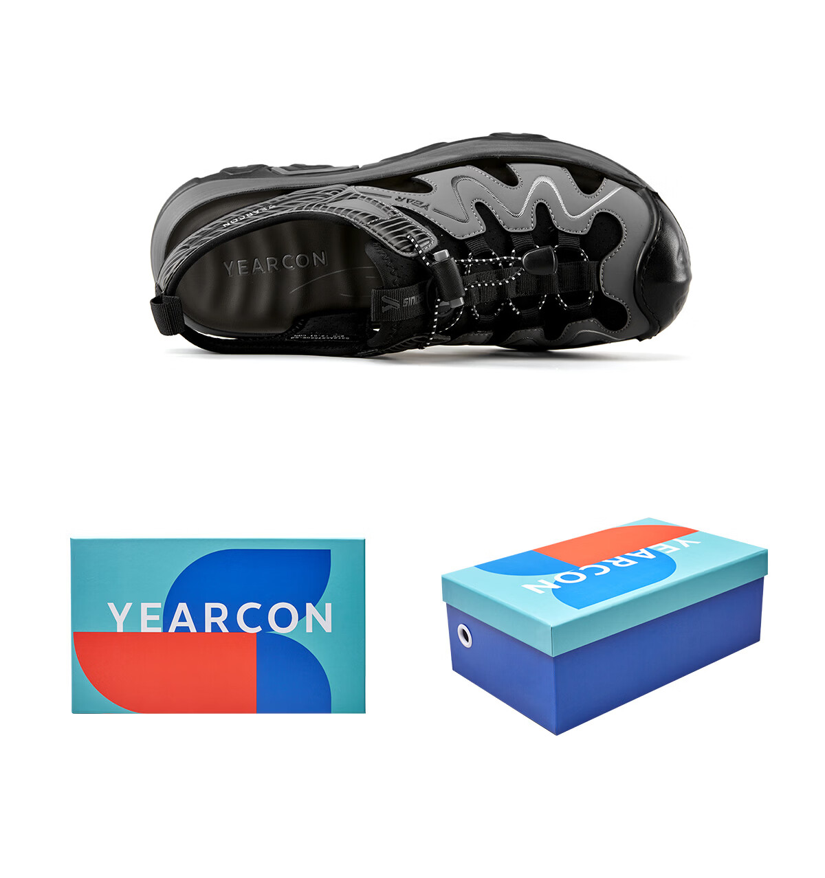 Eierkang Men's Lightweight Breathable Closed-Toe Creek Shoes Outdoor Hiking Water Sandals Black 42 61796W 19