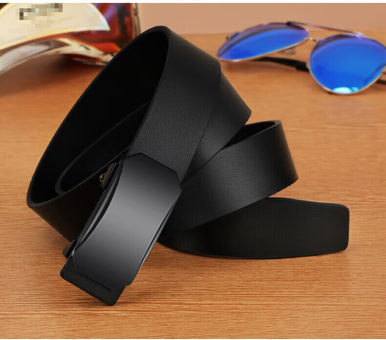 JEEP Men's Genuine Leather Inner-Wear Automatic Buckle Belt 2026 New Casual Waistband Birthday Gift for Husband 16