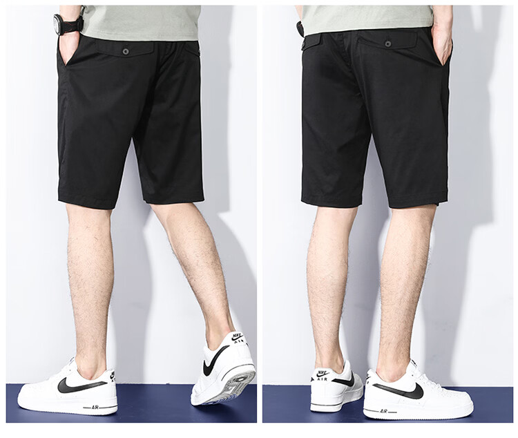 Hodo Men's Summer Cotton Comfortable Multi-Pocket Cargo Shorts Skin-Friendly Sports Five-Point Pants 19