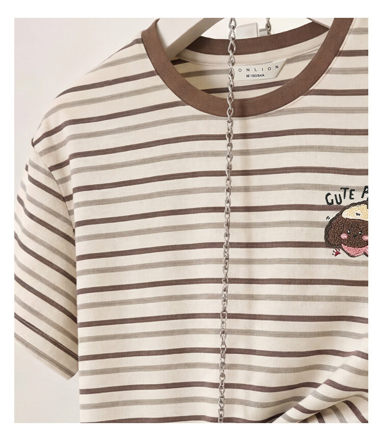 TonLion 2026 Summer New Women's Short Sleeve T-Shirt Casual High-End Summer Striped Loose Top 7