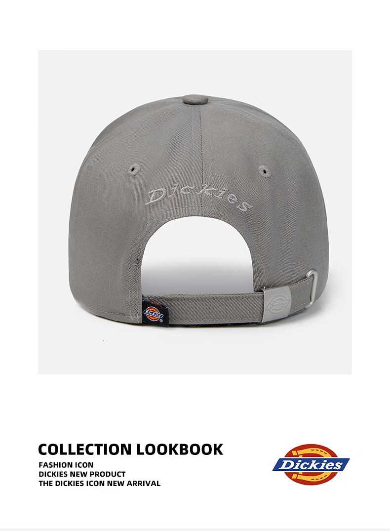 Dickies Lightweight Breathable Baseball Cap Men Sunshade Slim Face Soft Top Pure Cotton Sun Protection Outdoor Duckbill Hat Women Dark Gray 9