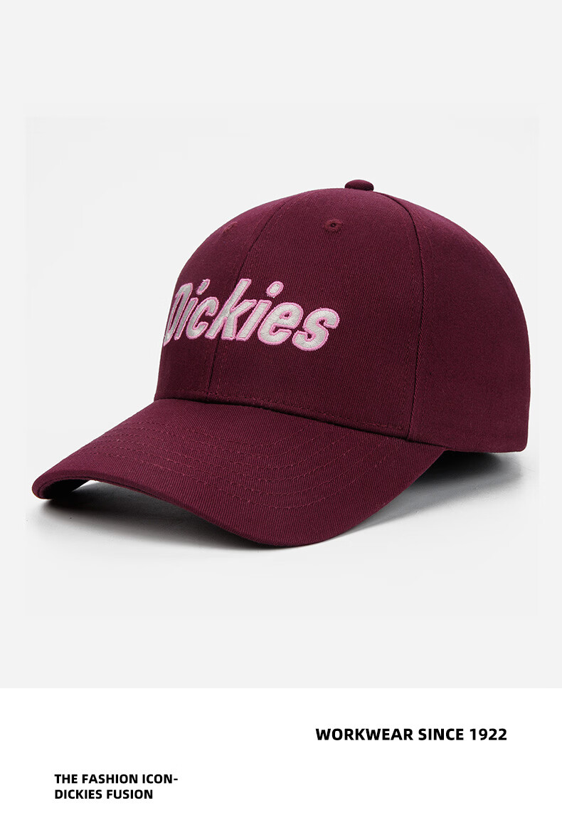 Dickies Vintage Hard Top Baseball Cap Unisex Adjustable Velcro Duckbill Hat Navy Blue Outdoor Sunshade Cap 16