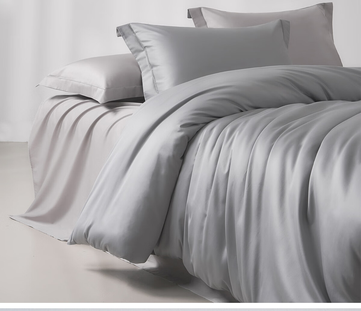 JIEBO 100-Piece Four-Piece Bedding Set 100% Cotton Class A High-End Luxury Home Collection [Designer Edition] Fitted Sheet Style 200*230 Purple 2