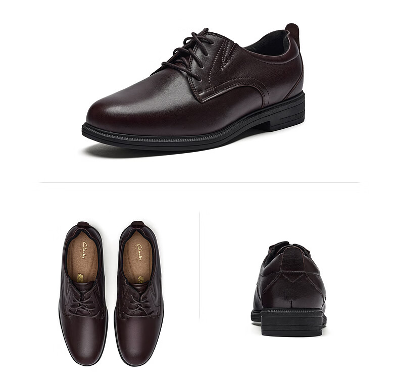 Clarks Layer Lovian Men's New British Style Lightweight Comfortable Formal Commuter Derby Shoes 12