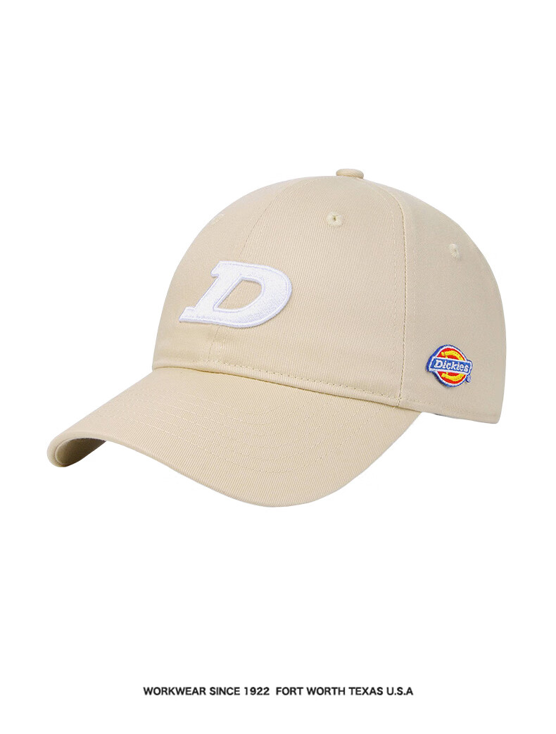 Dickies American Letter Embroidered Baseball Cap Unisex Slim Face Soft Top Sunshade Visor Hat Black 23