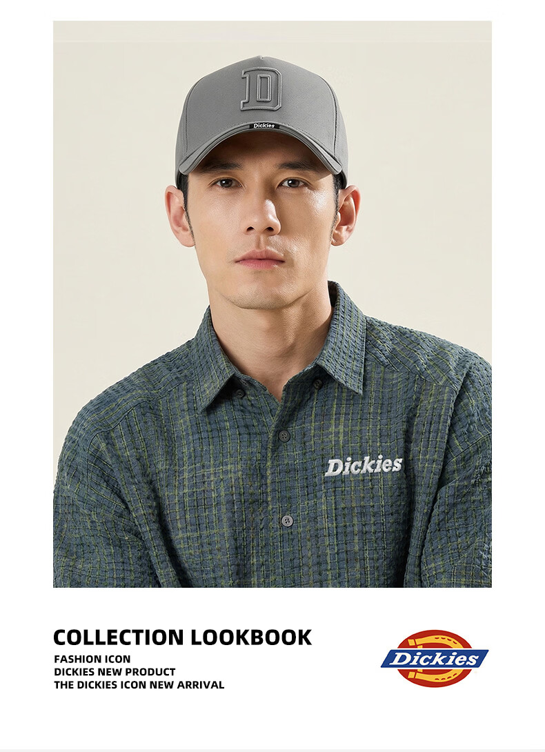 Dickies Lightweight Breathable Baseball Cap Men Sunshade Slim Face Soft Top Pure Cotton Sun Protection Outdoor Duckbill Hat Women Dark Gray 16