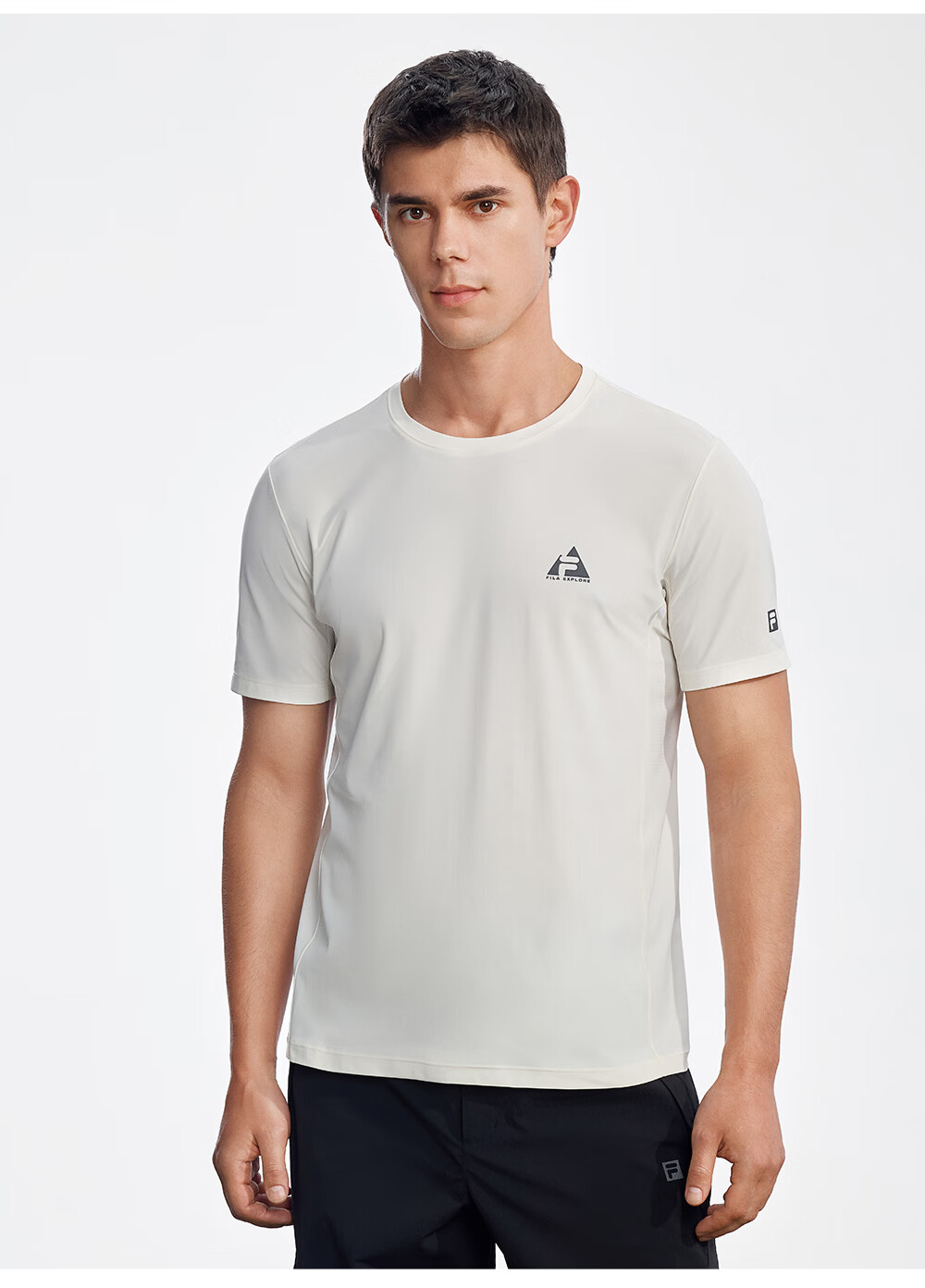 FILA Official Men's Knitted Short Sleeve Shirt 2026 Summer New Outdoor Sports Simple Basic Versatile T-Shirt 13
