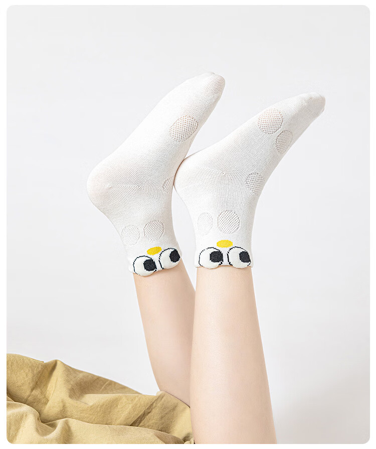 Little Pig Banner Class A Children's Socks Summer Thin Mesh Breathable Socks Boys Girls High Elastic Seamless Mid-calf Socks for Older Kids 4