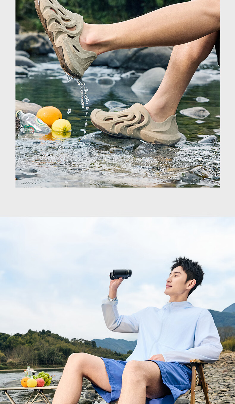 Jordan Shanshendong Men's Sandals 2026 Summer Breathable Hollow Anti-Slip Soft Sole Beach Slippers 12