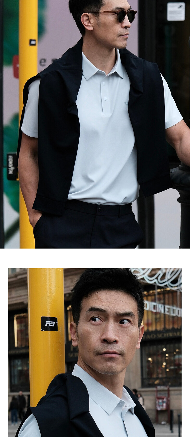 EMZ Ordos Men's Short Sleeve Polo Shirt Quick-Dry Breathable Cool Skin-Friendly Business Casual Commuter T-Shirt 12