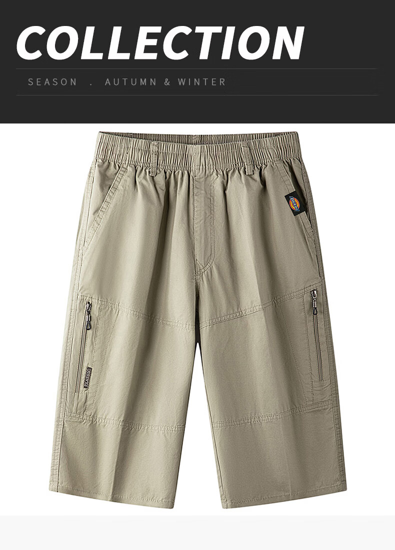 Dickies Men's 3/4 Length Shorts 100% Cotton Casual Workwear 2026 Summer New Arrival 4
