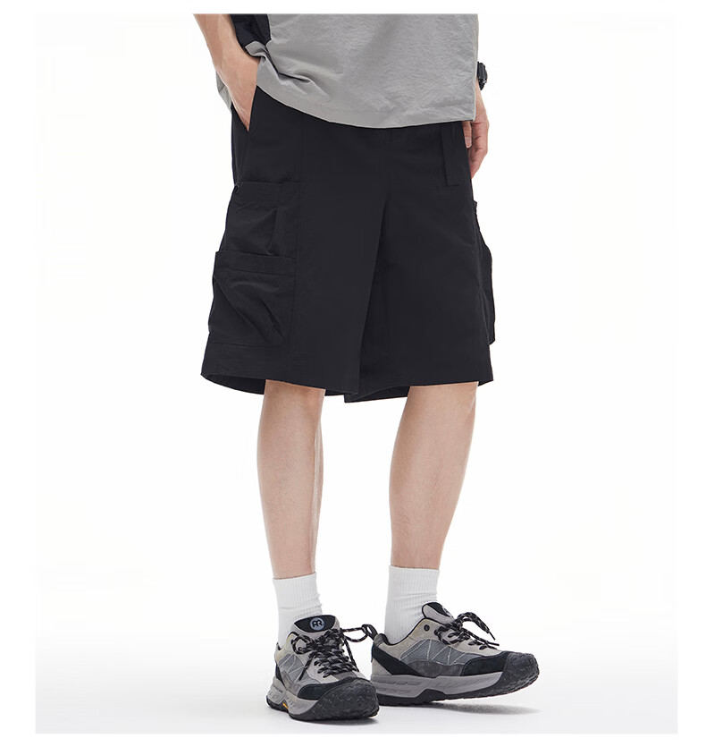 Fingercroxx IT Quick-Dry Work Shorts Men 2026 Summer Thin Loose Fit Casual Five-Point Pants Apricot M 17
