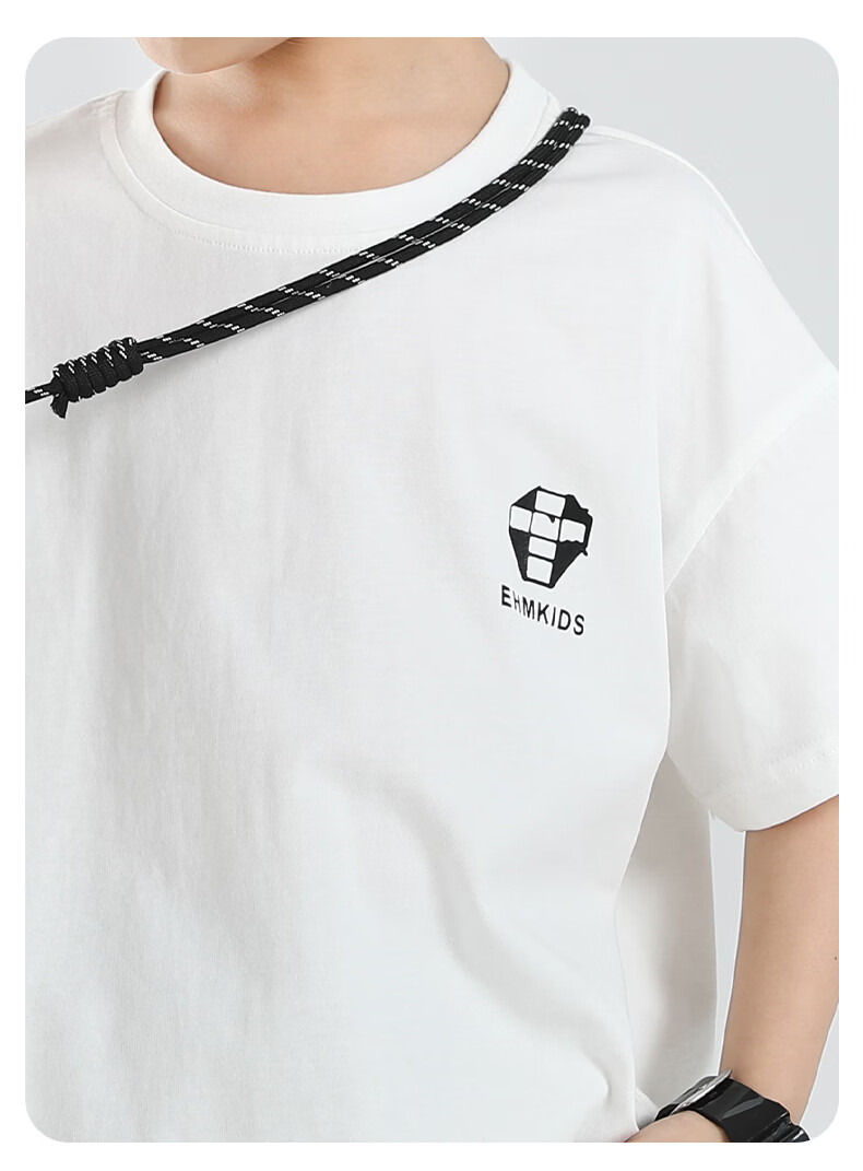 Little Elephant Ham Boys' Short Sleeve T-Shirt Summer 2026 New Cotton Pink 160 cm 32