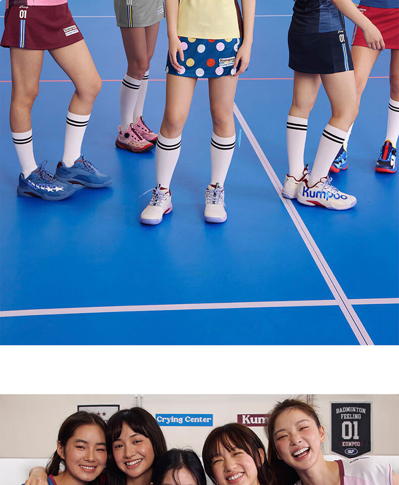 KUMPOO Badminton Dress Short Skirt for Women, Slimming Scream Center Collaboration Style Half Skirt ACQ261601-Red XL 9