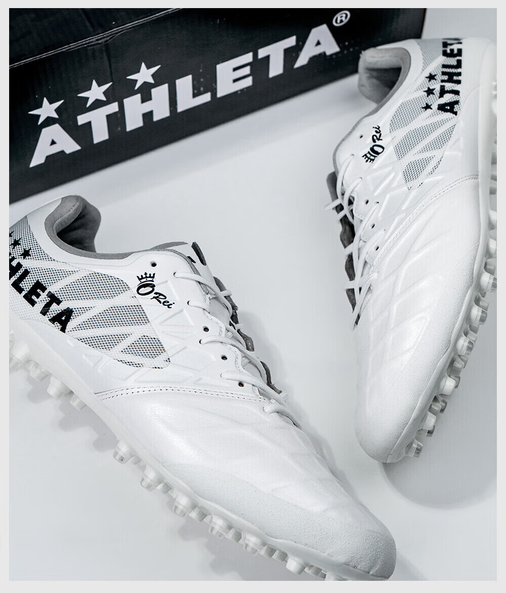 ATHLETA Kangaroo Leather Soccer Shoes MG Short Stud Artificial Grass Mid-High-End Competition Training Men's Cleats 22
