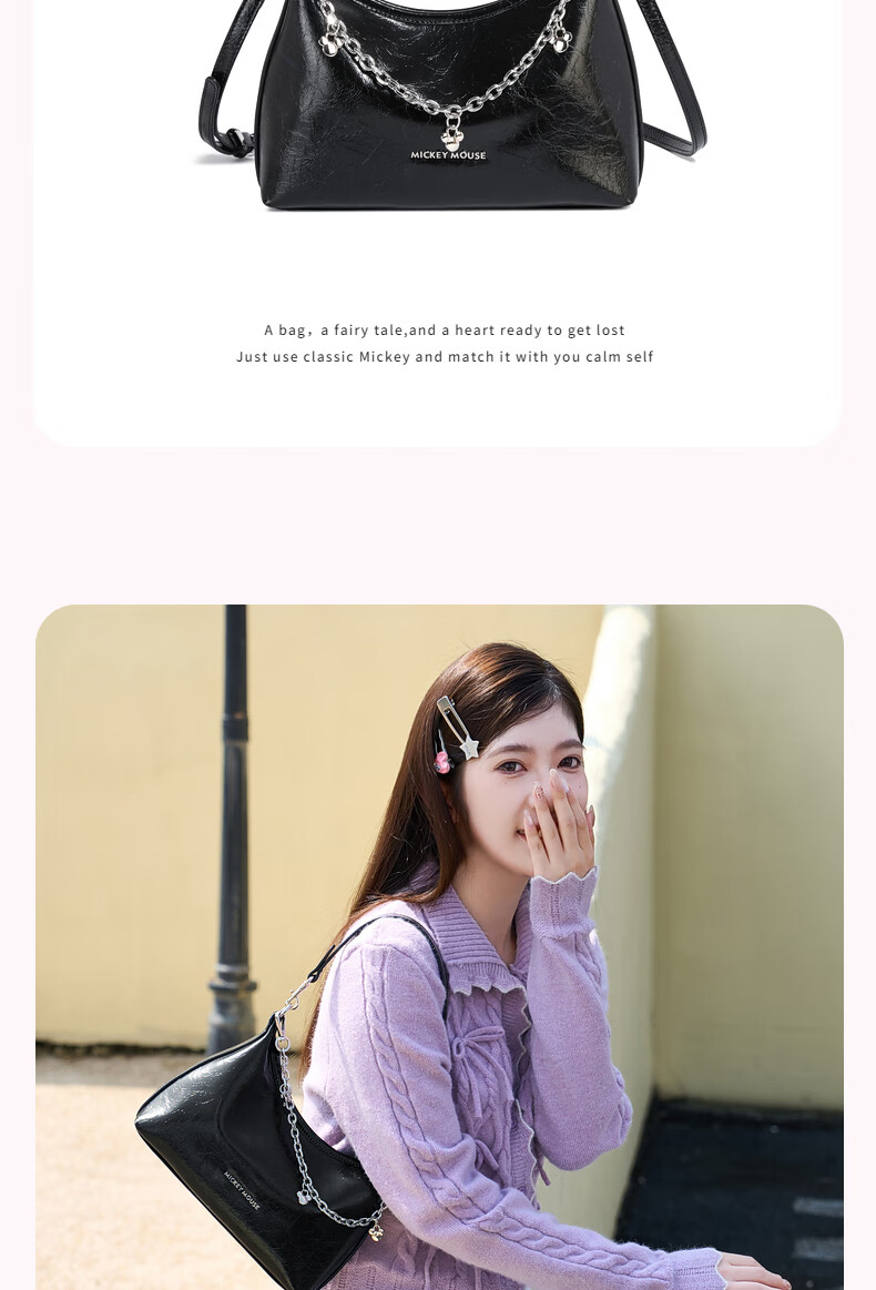Disney Crossbody Underarm Commuter Bag Women's New Luxury Small Niche New Year Gift Versatile Small Bag 4