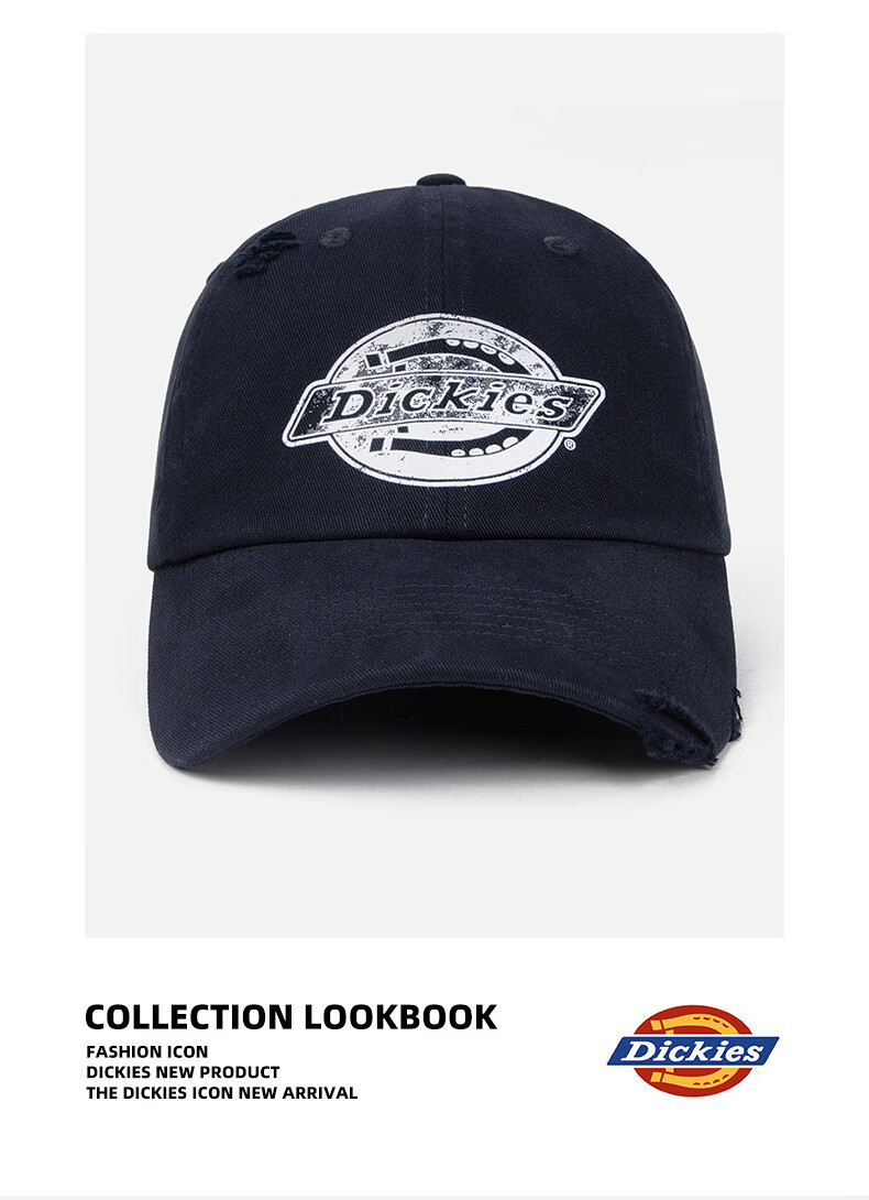 Dickies American Style Distressed Baseball Cap Unisex Casual Vintage Sun Hat Navy Blue 11