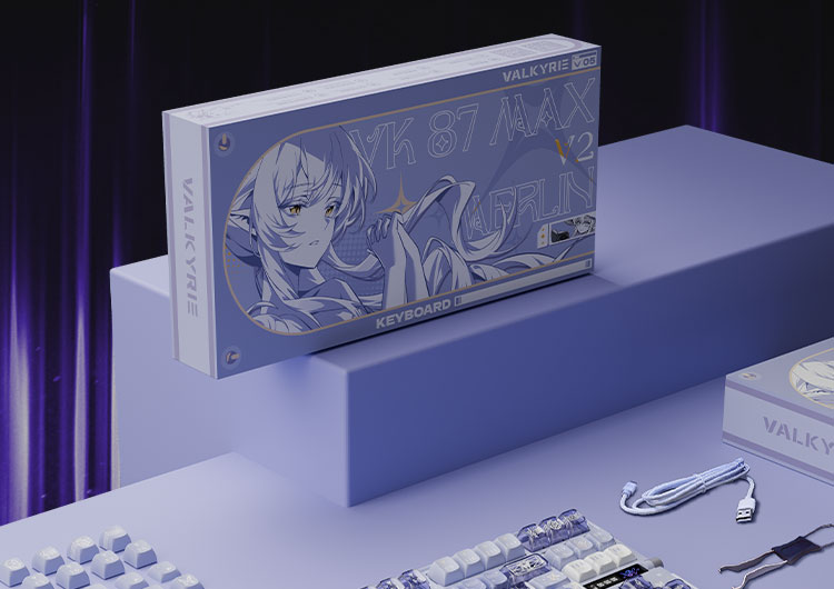 VALKYRIE VK87 MAX V2 ROBIN 87-Key Mechanical Keyboard Custom Gaming Wireless Office Natsuki Switch 12000mAh 7