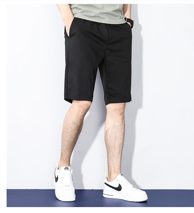 Hodo Men's Summer Cotton Comfortable Multi-Pocket Cargo Shorts Skin-Friendly Sports Five-Point Pants 18