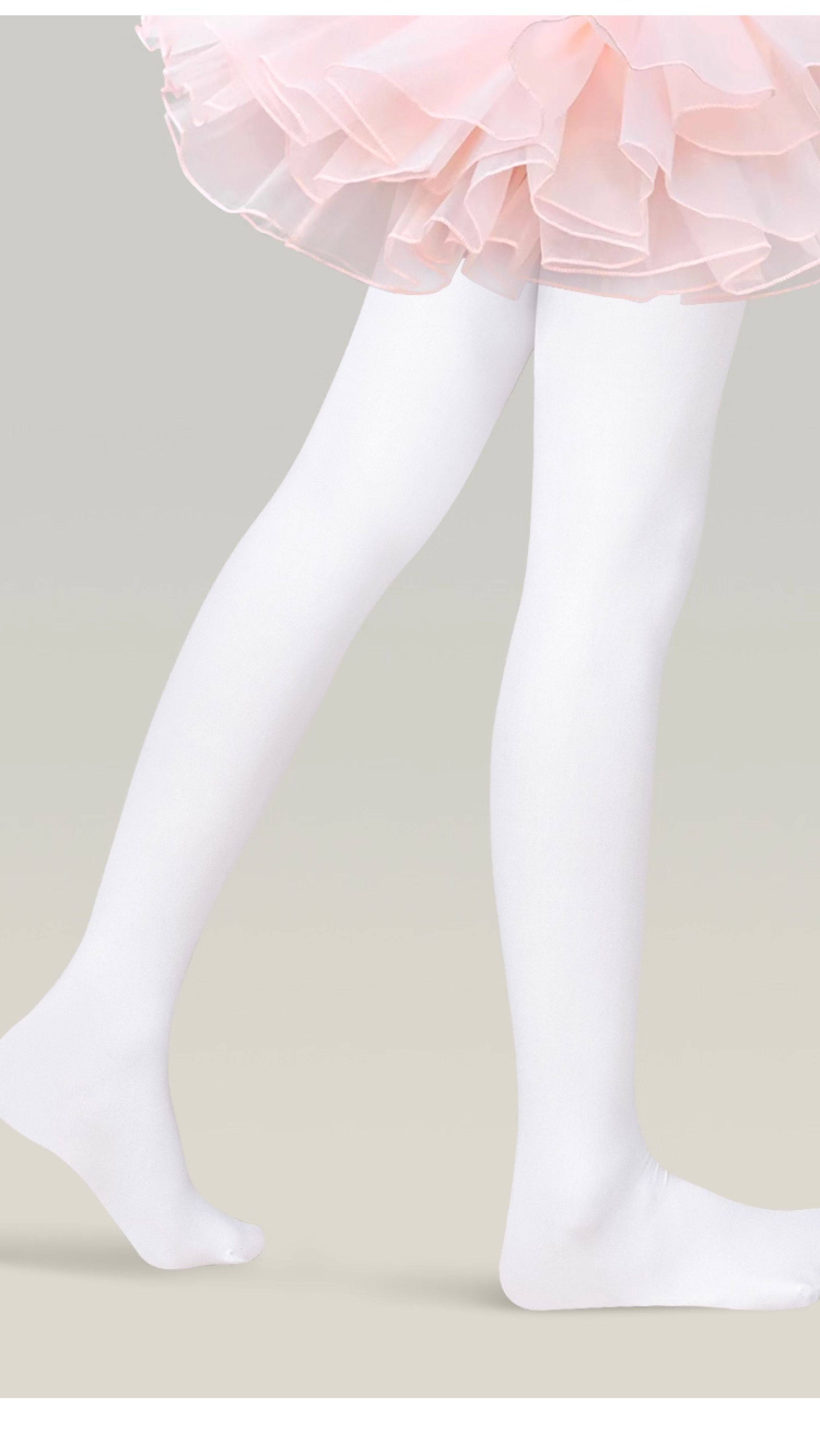 Zhiyouban Children's White Tights, Spring Autumn Summer Thin Style, Little Girl Dance Socks, Ballet Practice Stockings, Girls' Leggings 11
