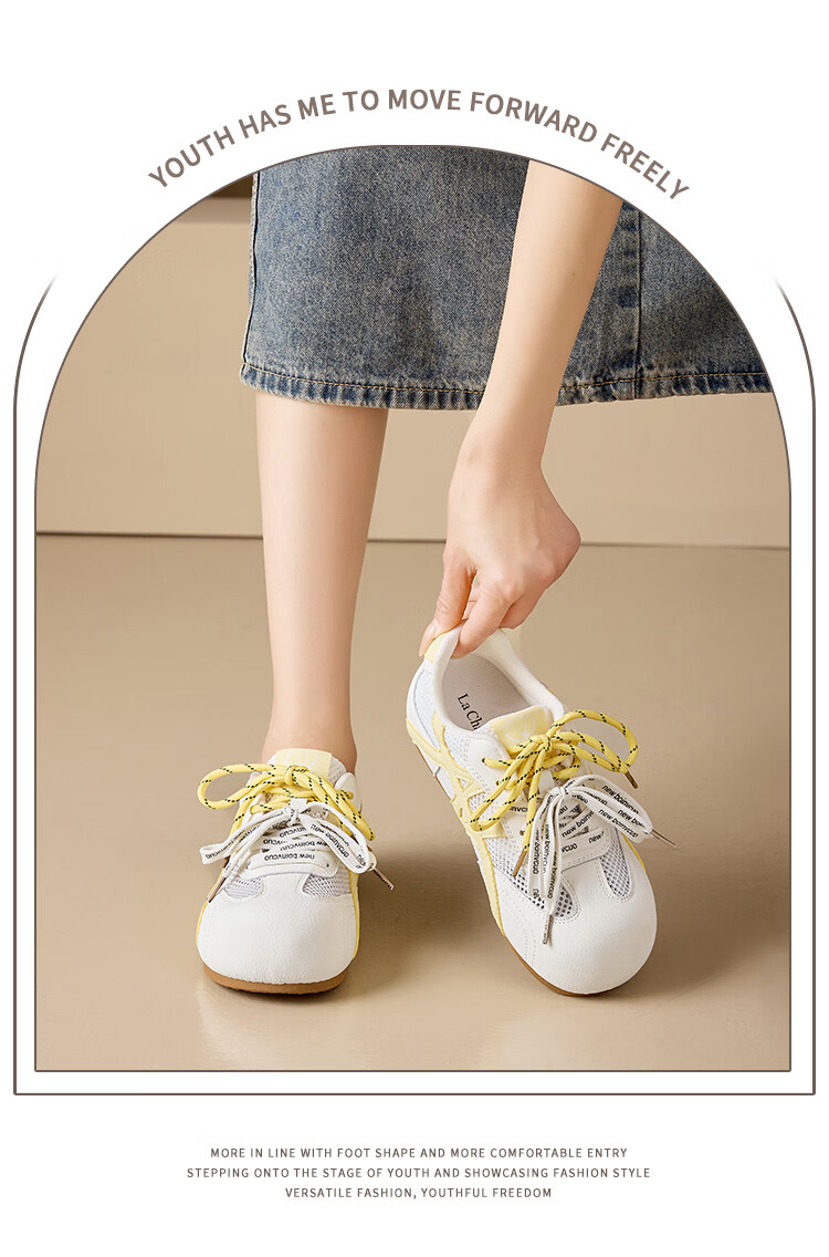 La Chapelle Women's White Casual Sneakers Breathable Mesh Non-Slip Soft Sole Comfortable Training Shoes 13