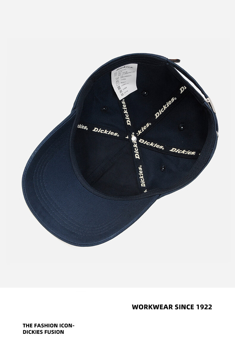 Dickies Vintage Baseball Cap Men's Soft Top Trendy Slim Face Duckbill Hat Women's American Casual Couple Hat Navy Blue 9