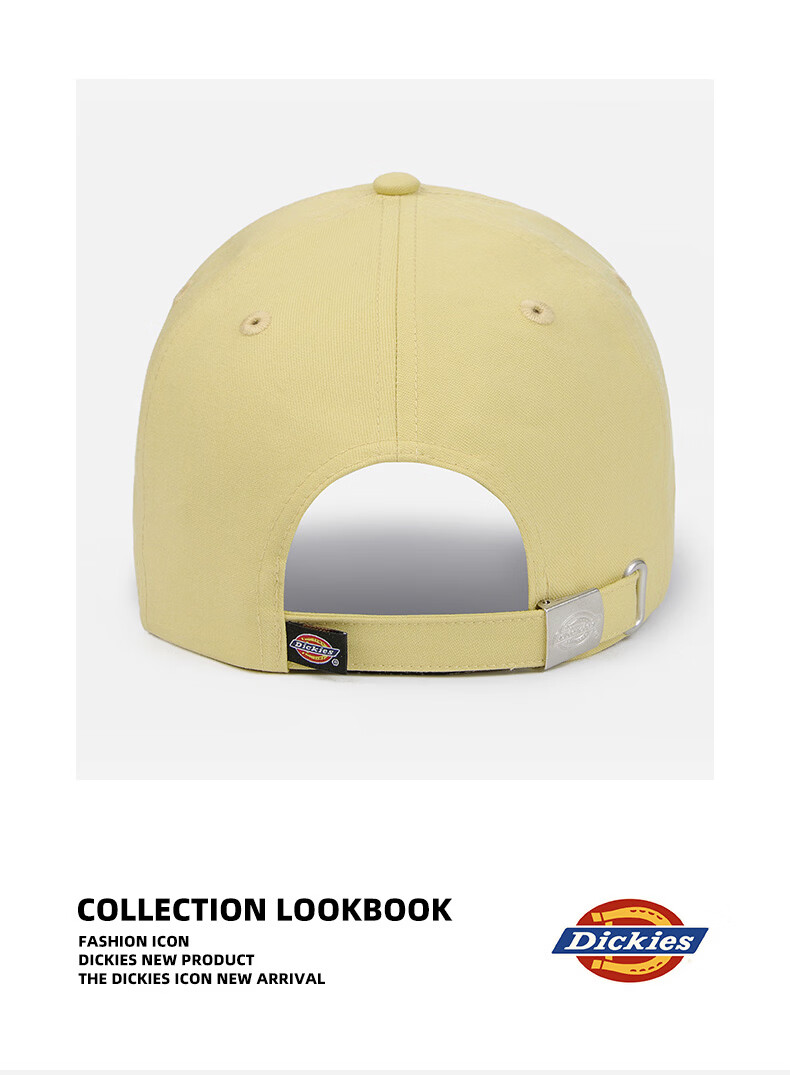 Dickies Casual Retro Baseball Cap Unisex Embroidered Letter New Duckbill Hat Yellow 14