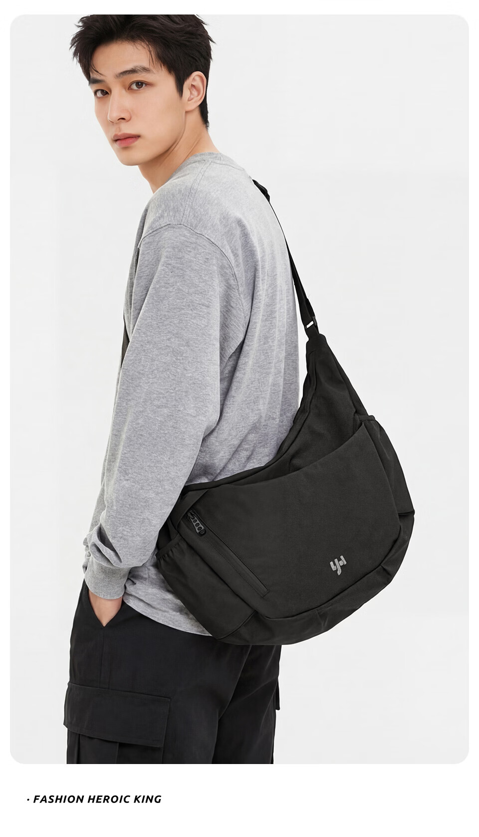 Fanzhe 2026 New Lightweight Crossbody Bag Men's Large Capacity Casual Versatile Cycling Sports Chest Shoulder Messenger Bag 1