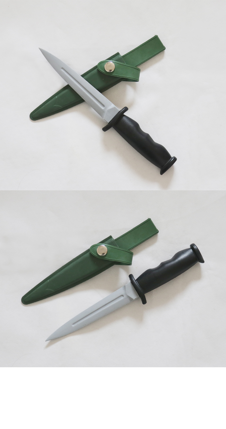武术实战训练橡胶刀儿童塑胶玩具刀电影道具刀练习短刀小刀 未开刃