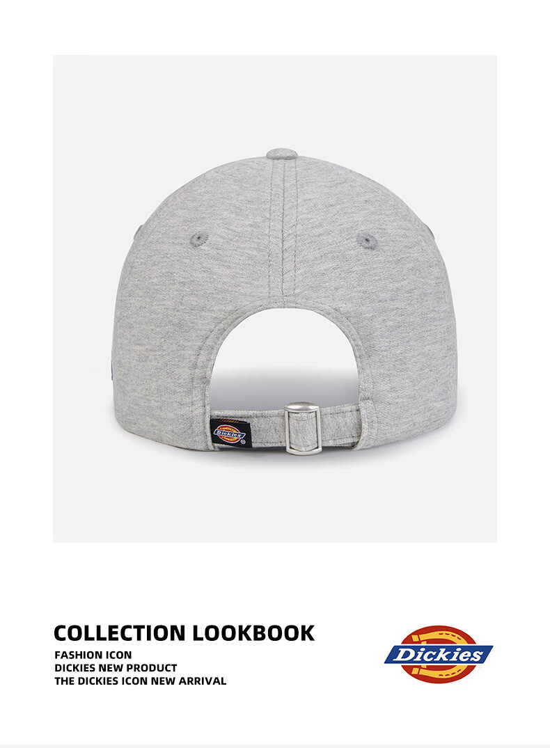 Dickies Cotton Soft Top Baseball Cap Unisex Couple Style Slim Face Duckbill Hat American Sunshade Embroidered Black 11