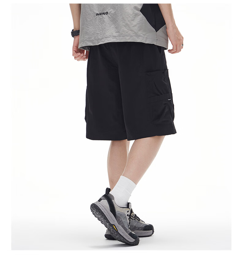 Fingercroxx IT Quick-Dry Work Shorts Men 2026 Summer Thin Loose Fit Casual Five-Point Pants Apricot M 18