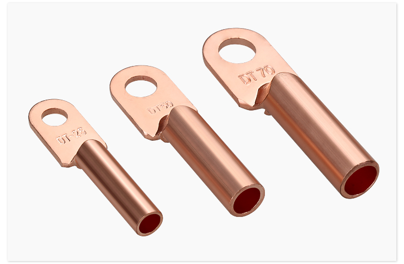 仟特dt铜鼻子 国标紫铜接线鼻 铜接线端子线耳 电缆压线铜接头 酸洗堵