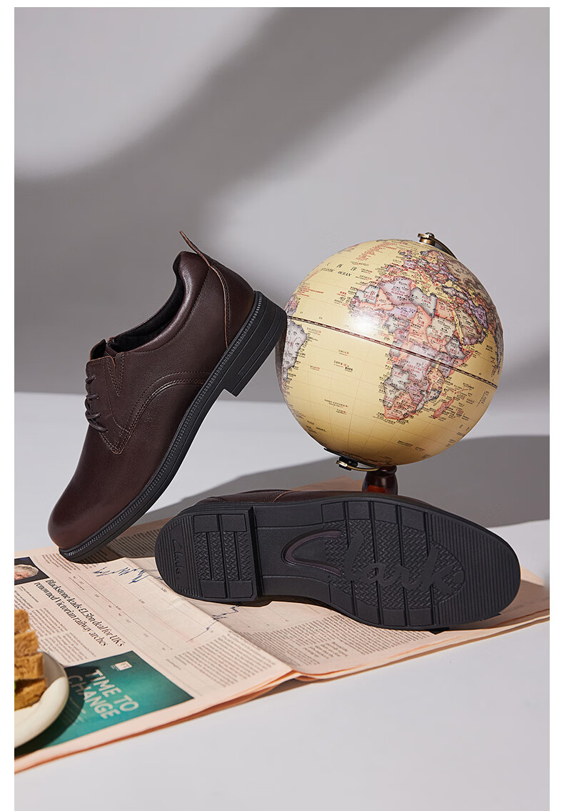 Clarks Layer Lovian Men's New British Style Lightweight Comfortable Formal Commuter Derby Shoes 10