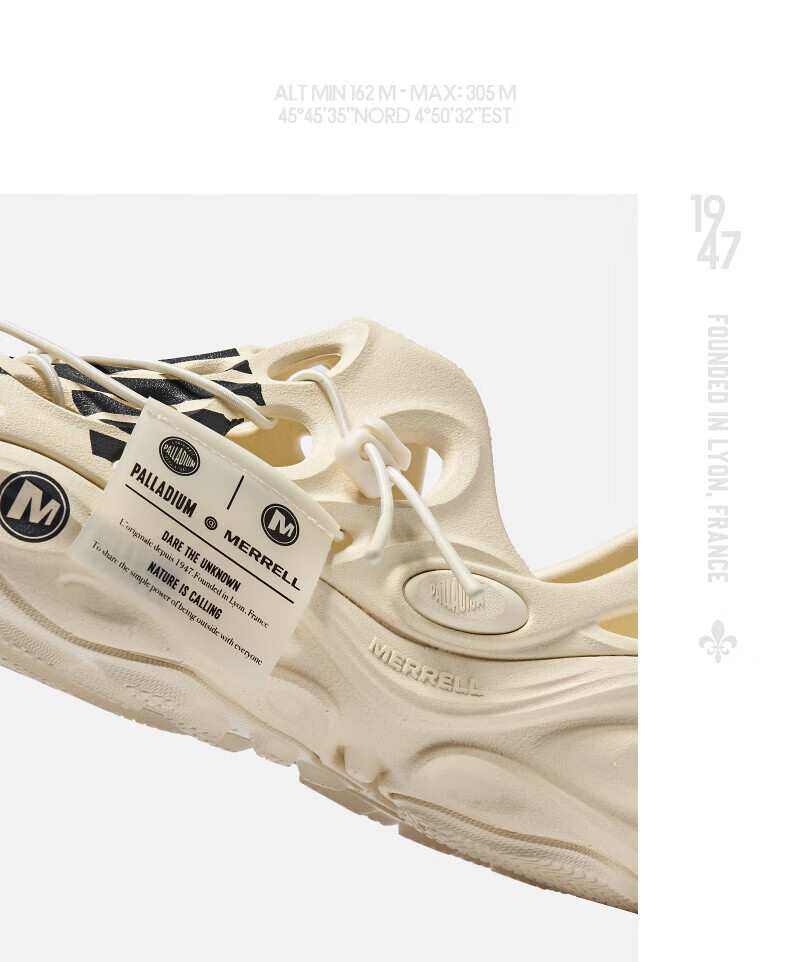 PALLADIUM New Couple's Ventilated Venom Sandals Creek Shoes Slip-On Beach Shoes Off-White Size 40 18