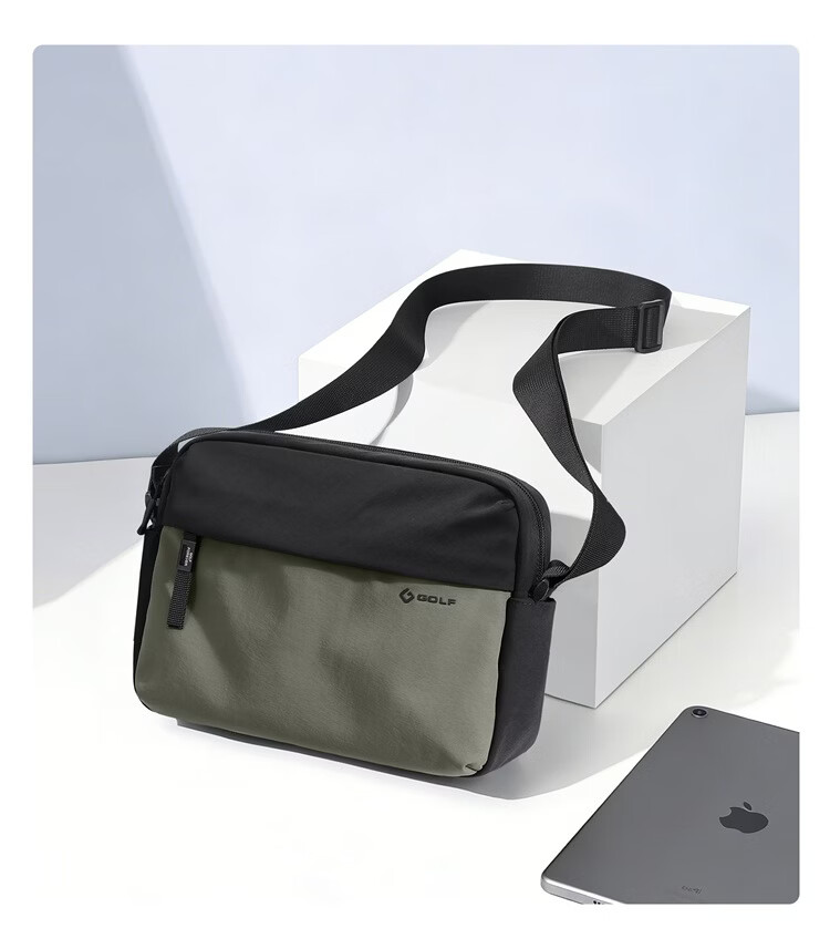 GOLF Casual Crossbody Bag Unisex Lightweight Outdoor Sports Cycling Shoulder Bag Commuter iPad Tablet Small Square Bag 30