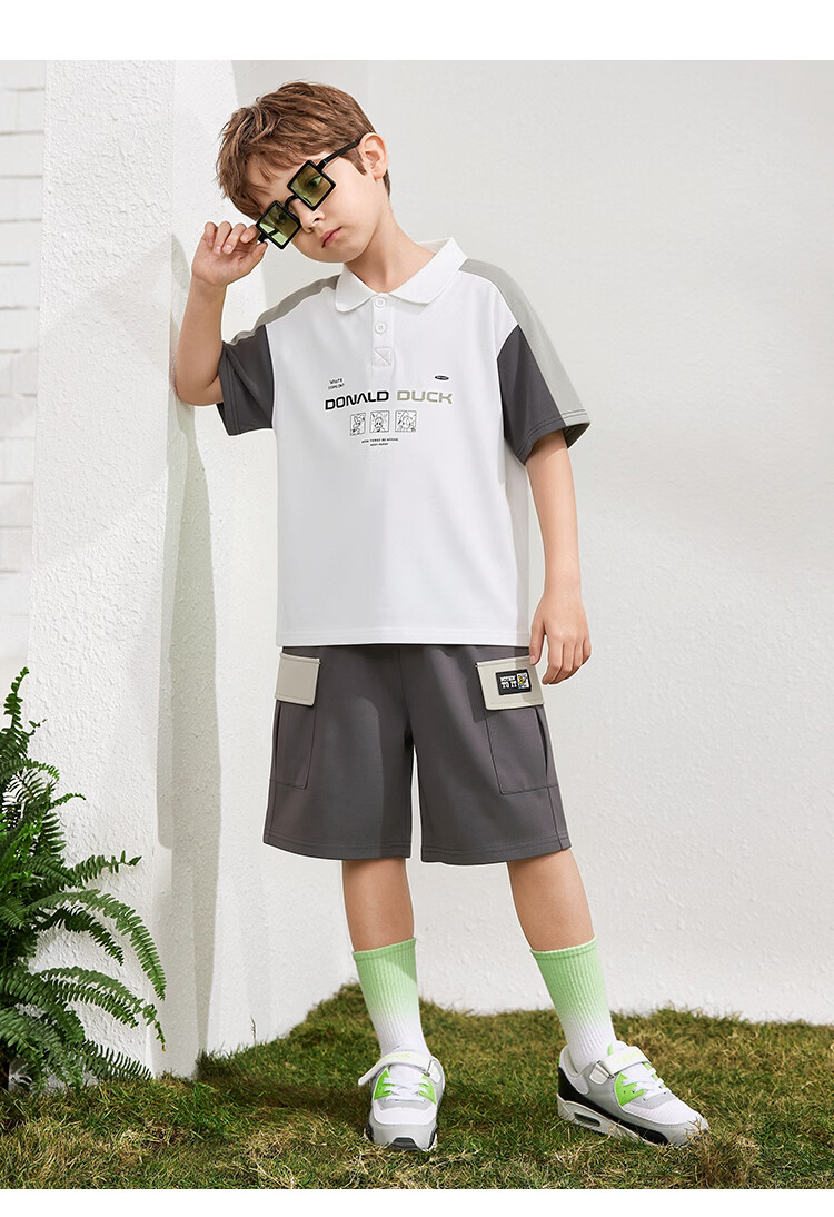 Disney Boys Summer Short Sleeve Set 2026 New Fashion Polo Casual Set 14