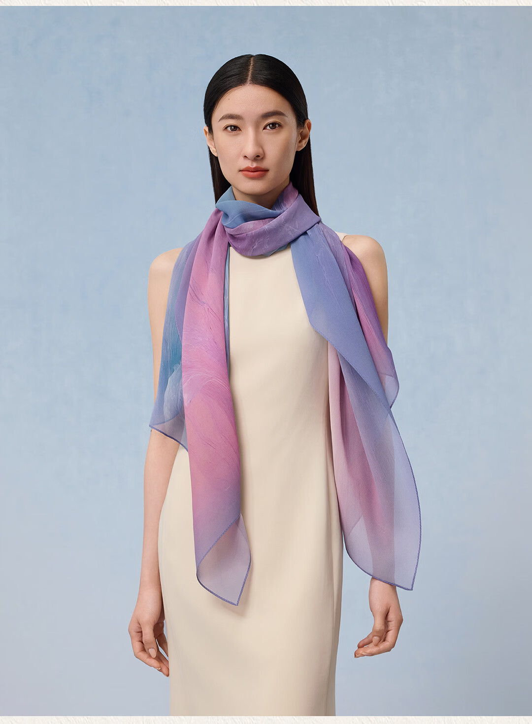 Shanghai Story 100% Mulberry Silk Summer New Arrival Silk Scarf Breathable Shawl Gift Box Birthday Gift for Mom and Girlfriend 5