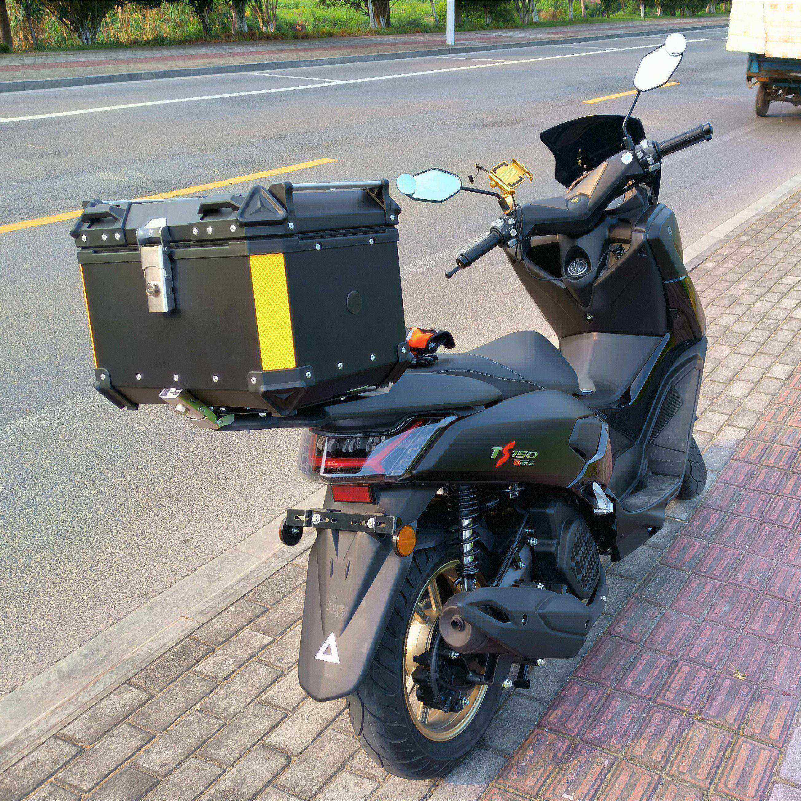 天鹰ts150尾箱适用改装后货架 铝合金尾架后备箱架摩托车后衣架尾箱架