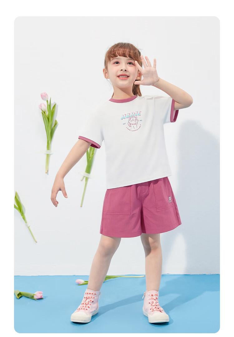Disney Kids Boys and Girls Short Sleeve Set 2026 Summer New Children's Pure Cotton Casual Set Black and White Polka Dots Size 120 18