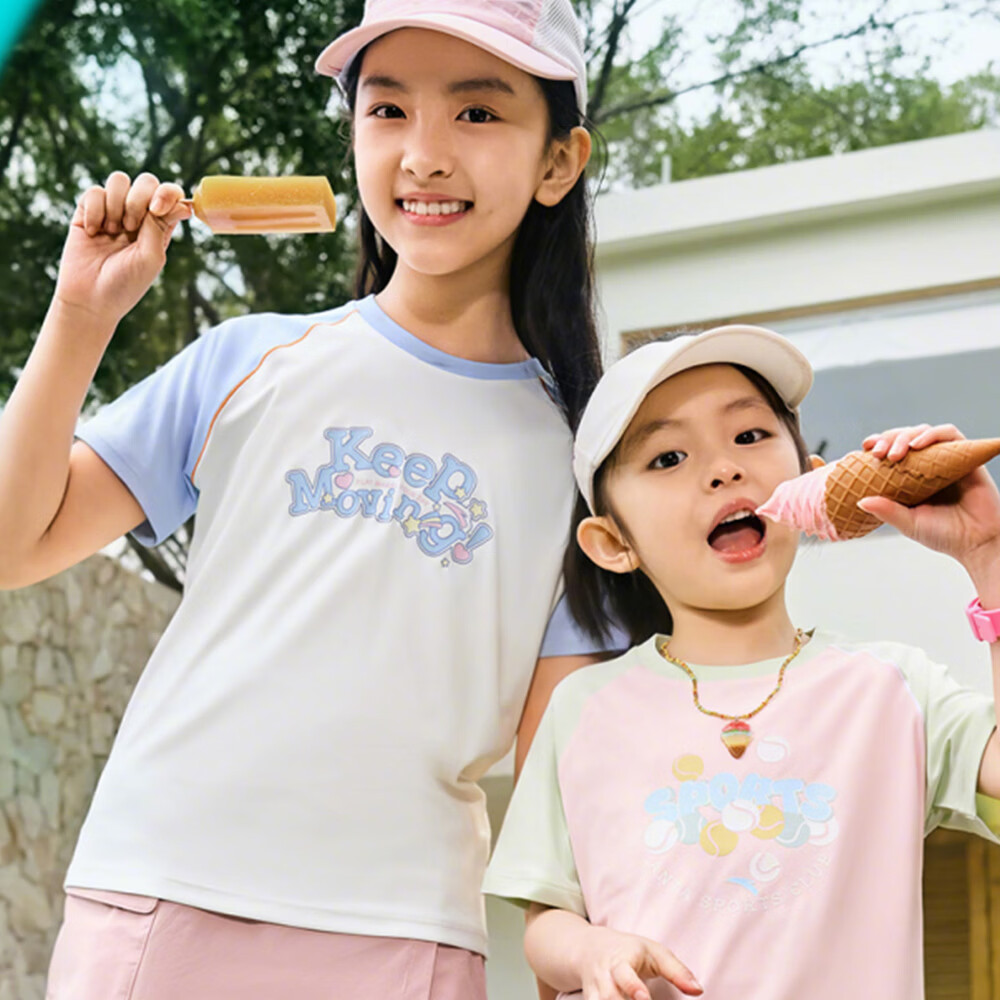 Anta Kids Short Sleeve T-Shirt 2026 Summer Comfortable Skin-Friendly Large Children Easy Stain-Resistant Sports Tee A62627102 2