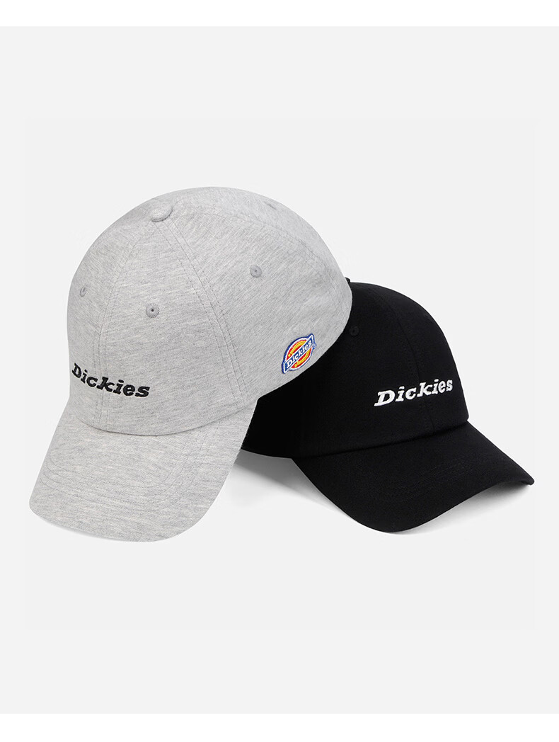 Dickies Cotton Soft Top Baseball Cap Unisex Couple Style Slim Face Duckbill Hat American Sunshade Embroidered Black 14