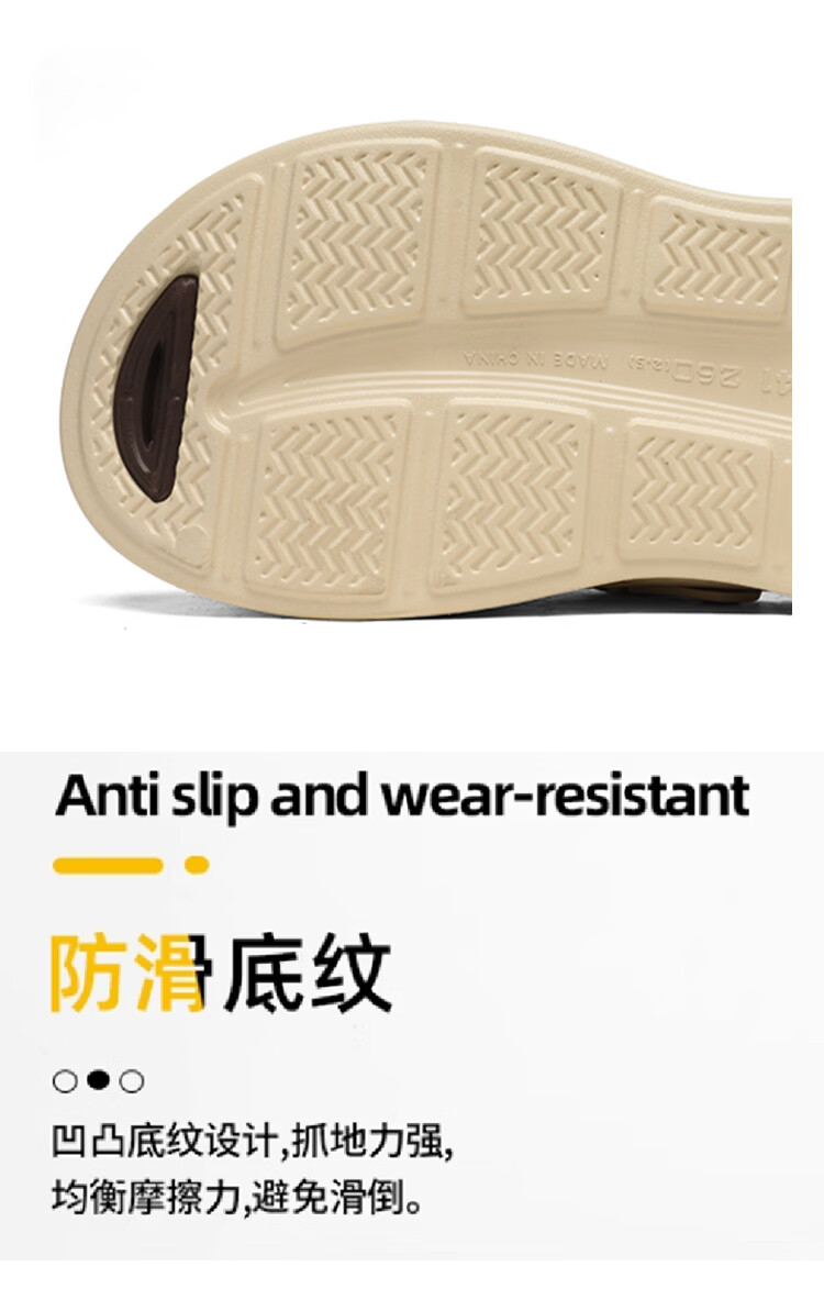 Senma Men's Sandals 2026 New Summer Anti-Slip Odor-Resistant Slide Sandals Dual-Purpose for Driving Beach Shoes 3