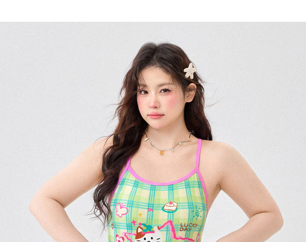 Agliondy Plus Size Beach Vacation Style One-Piece Swimsuit for Women Sexy Skirted One-Piece Swimsuit Spring Green; L 18