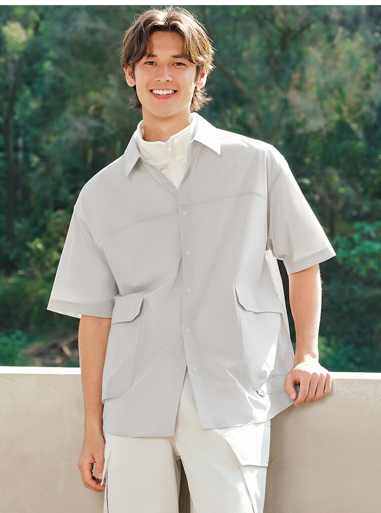 Semir Wang Anyu Marcus Collaboration Men's Short Sleeve Shirt 2026 Summer New UPF50 Sun Protection Top 28