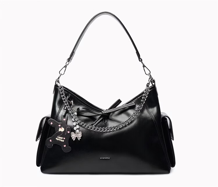 ONETIME Sweet Cool Time Ballet Bunny Hobo Bag New Sweet Cool Shoulder Crossbody Tote Bag Gift for Girlfriend Black 13