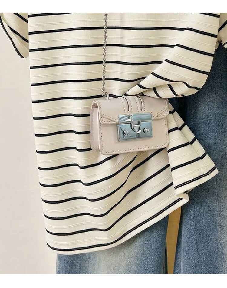 TonLion 2026 Summer New Women's Short Sleeve T-Shirt Casual High-End Summer Striped Loose Top 15