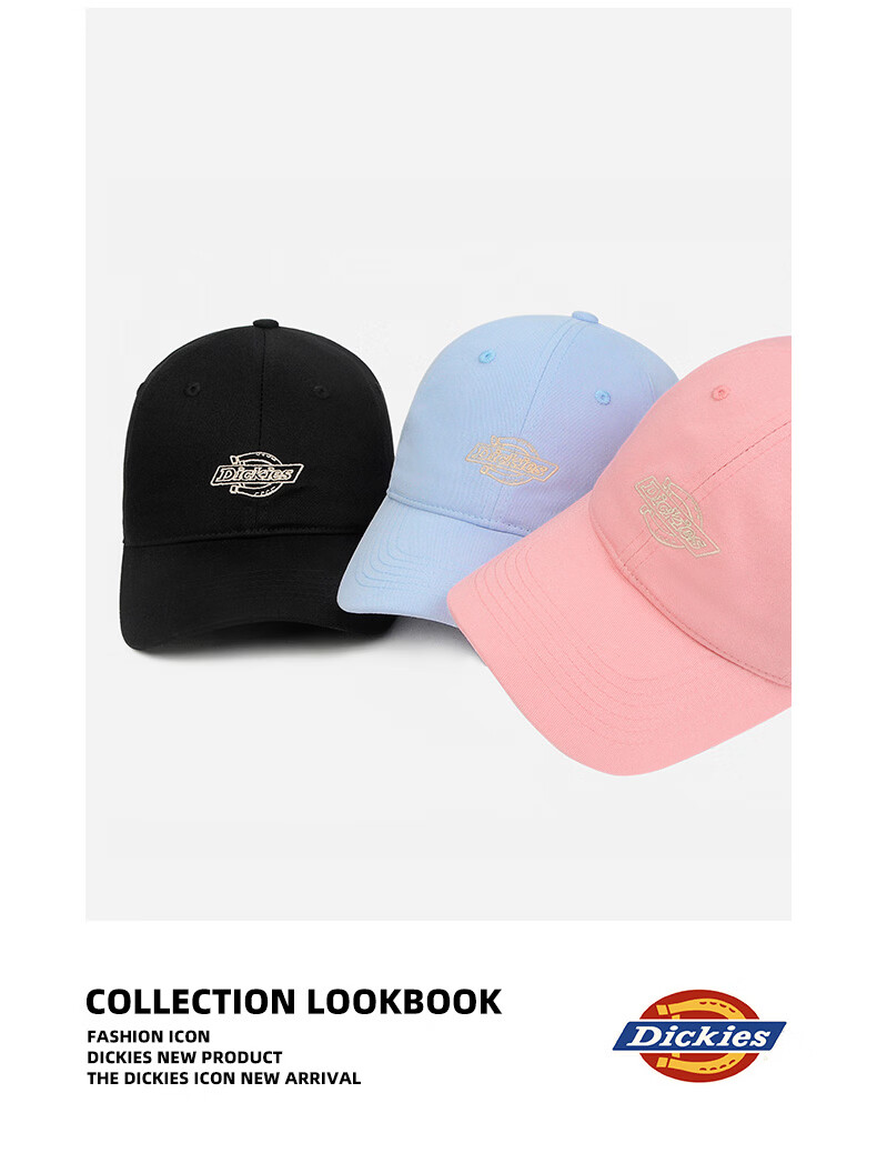 Dickies American Style Pure Cotton Baseball Cap Unisex Soft Top Duckbill Hat New Outdoor Sunshade Sun Protection Hat Gray Blue 16